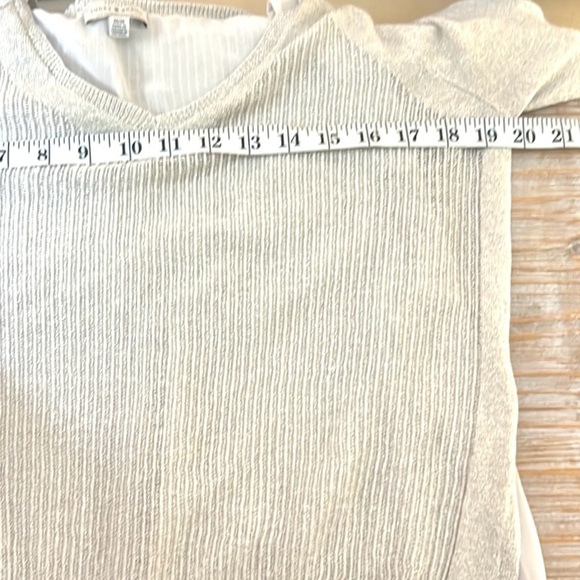 Lucky Brand,Metallic Knit Sheer Lightweight Delicate Blouse Women's,Size Medium - Picture 8 of 10